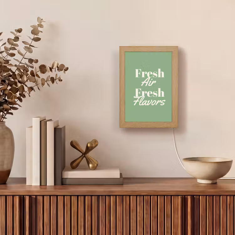 Tekst - Groen - Sierlijk - Letters Light Box met kabel (Tafellamp) klein -sfeer2