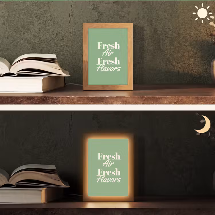 Tekst - Groen - Sierlijk - Letters Light Box met kabel (Tafellamp) klein -sfeer3