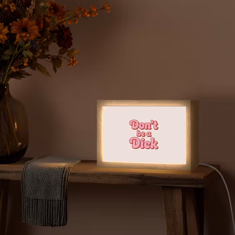 Tekst - Boodschap - Roze Light Box met kabel (Tafellamp) klein -sfeer4