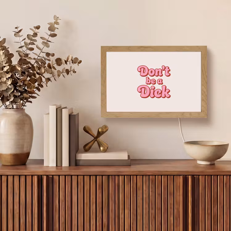 Tekst - Boodschap - Roze Light Box met kabel (Tafellamp) klein -sfeer2