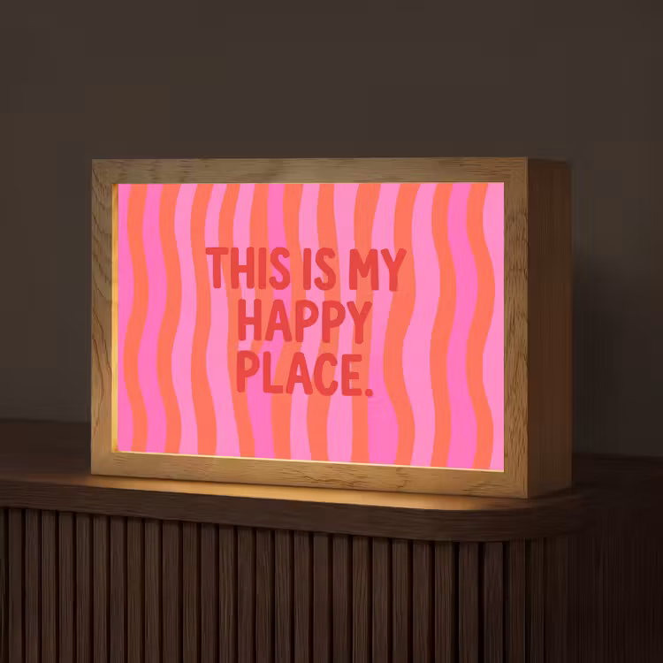 Tekst - Modern - Kleurrijk Light Box met kabel (Tafellamp) klein -z3d_website