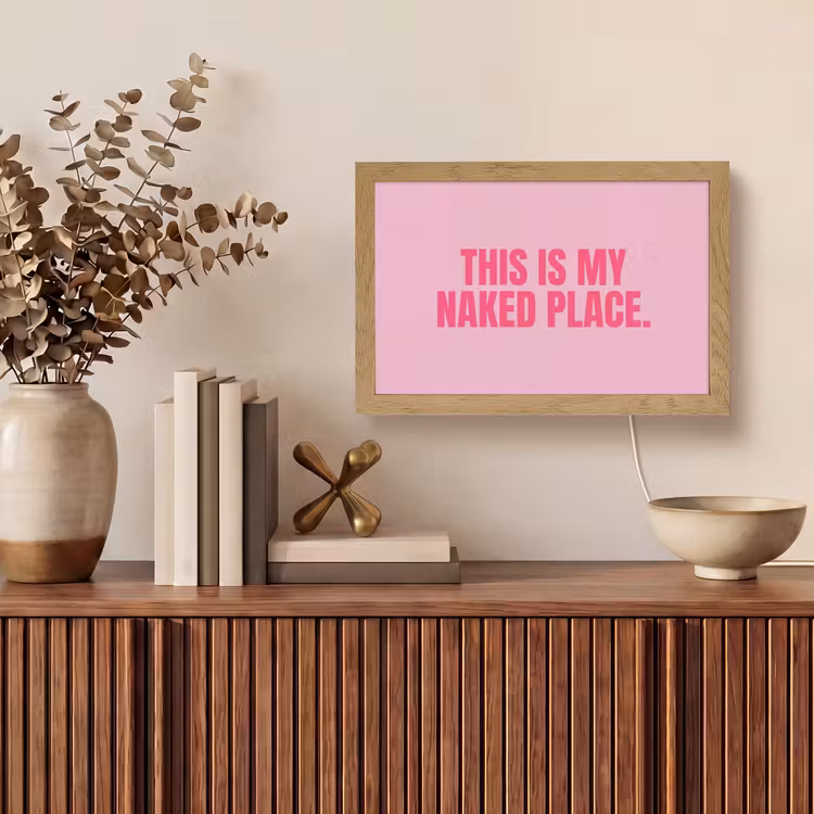 Tekst - Modern - Roze Light Box met kabel (Tafellamp) klein -sfeer2