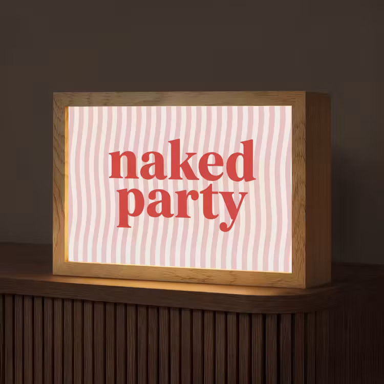 Tekst - Modern - Strepen Light Box met kabel (Tafellamp) klein -z3d_website