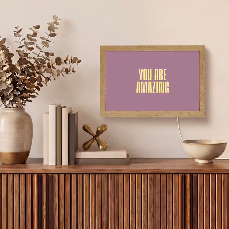Tekst - Paars - Amazing Light Box met kabel (Tafellamp) klein -sfeer2