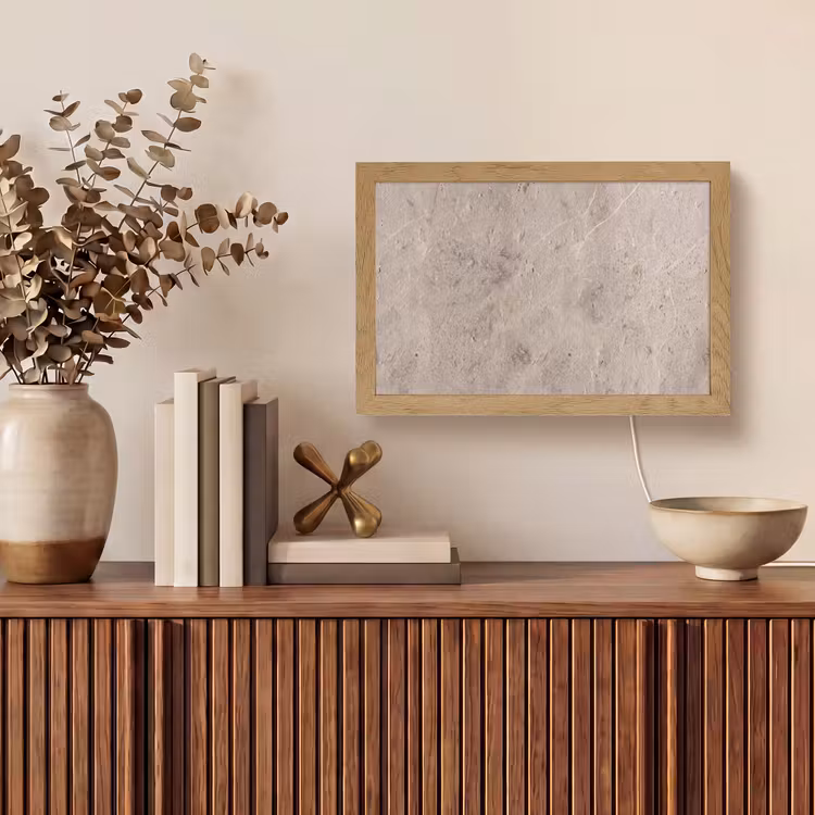 Textuur - Steen - Patroon - Rustiek - Beige Light Box met kabel (Tafellamp) klein -sfeer2