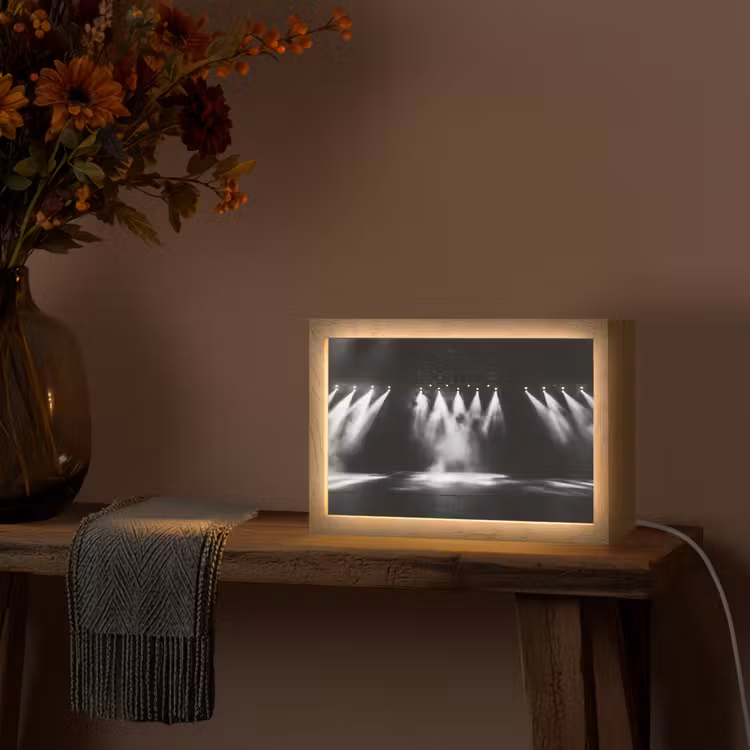 Theaterzaal - Mist - Spotlights - Zwart Light Box met kabel (Tafellamp) klein -sfeer4