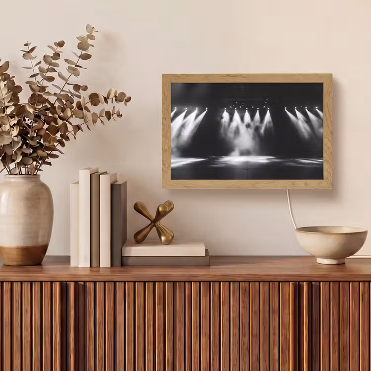 Theaterzaal - Mist - Spotlights - Zwart Light Box met kabel (Tafellamp) klein -sfeer2