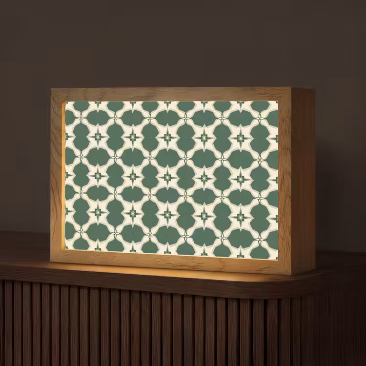Tegel - Klassiek - Groen Light Box met kabel (Tafellamp) klein 924 -z3d_website