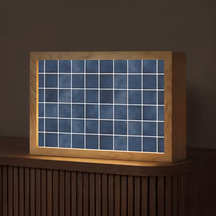 Tegel - Modern - Blauw Light Box met kabel (Tafellamp) klein 924 -z3d_website