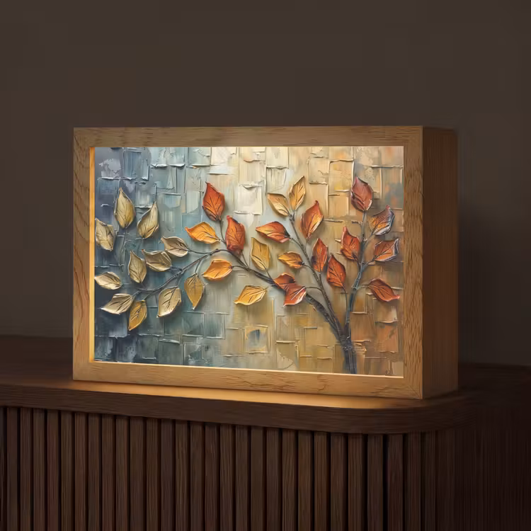 Boom - Abstract - Natuur - Kunst Light Box met kabel (Tafellamp) klein -z3d_website