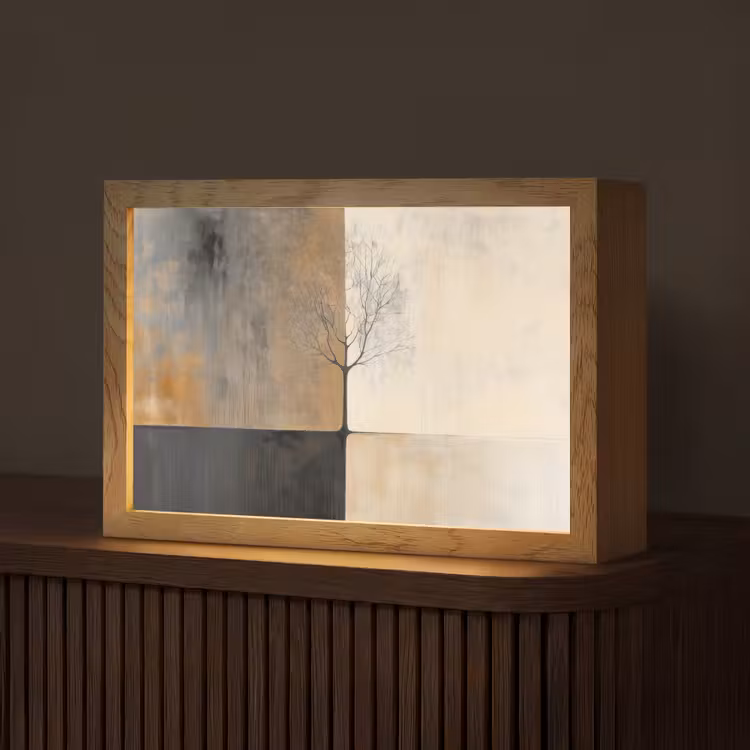 Boom - Vlakken - Takken - Kleurverloop Light Box met kabel (Tafellamp) klein -z3d_website