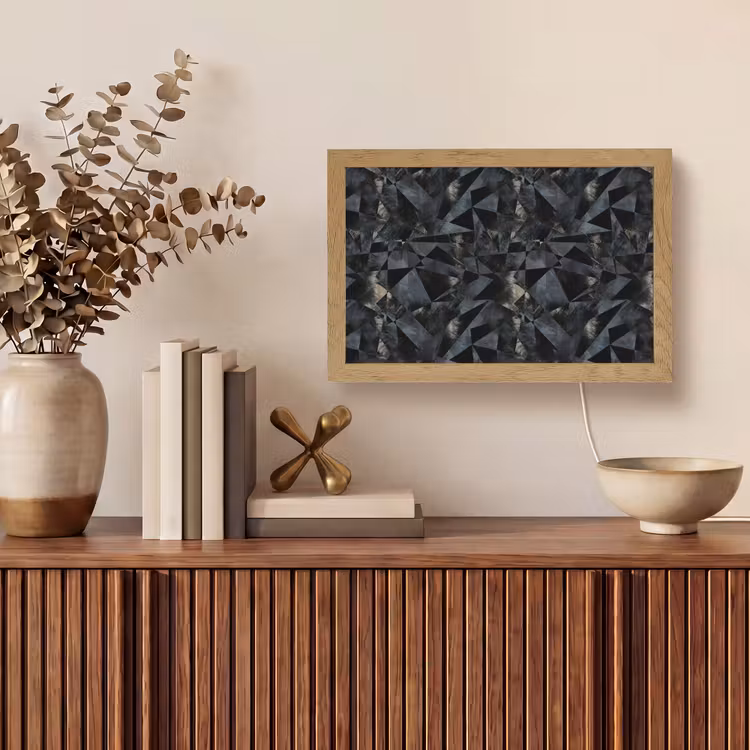 Driehoeken - Abstract - Donker Light Box met kabel (Tafellamp) klein 924 -sfeer2