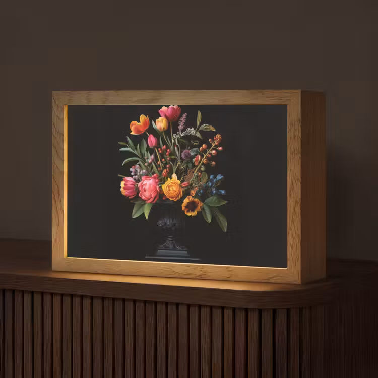 Tulpen - Bessen - Boeket - Vaas Light Box met kabel (Tafellamp) klein -z3d_website