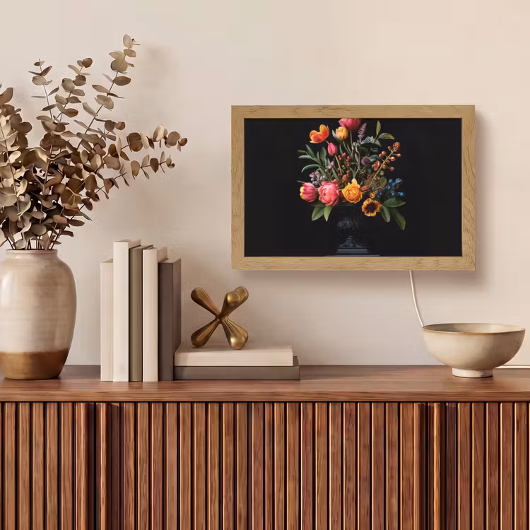 Tulpen - Bessen - Boeket - Vaas Light Box met kabel (Tafellamp) klein -sfeer2
