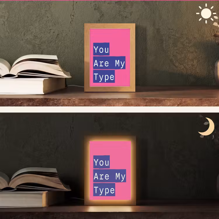 Valentijn - Tekst - Love Light Box met kabel (Tafellamp) klein -sfeer3