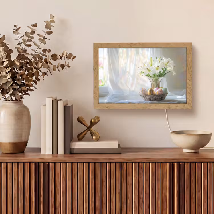 Vaas - Eieren - Bloemen Light Box met kabel (Tafellamp) klein -sfeer2