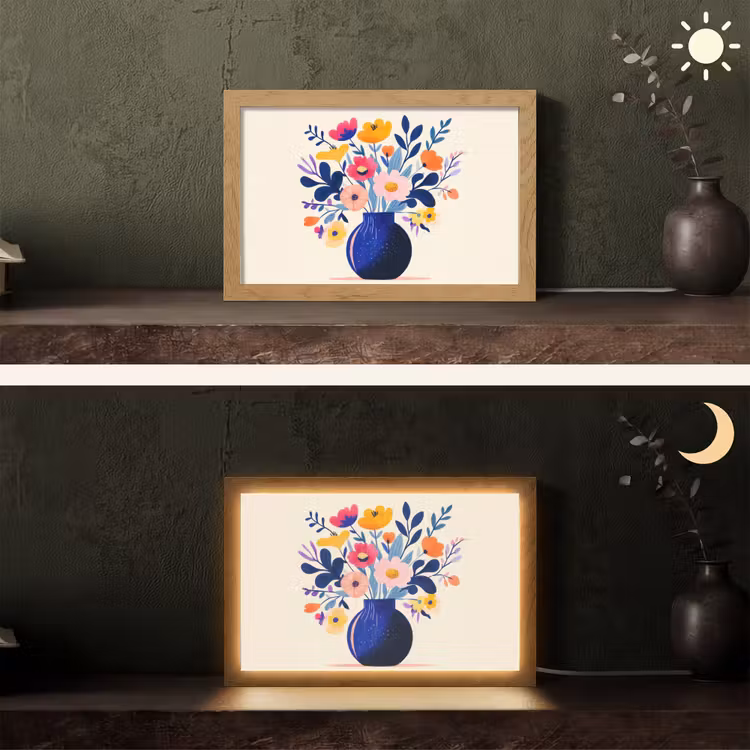 Vaas - Bloemen - Boeket Light Box met kabel (Tafellamp) klein -sfeer3