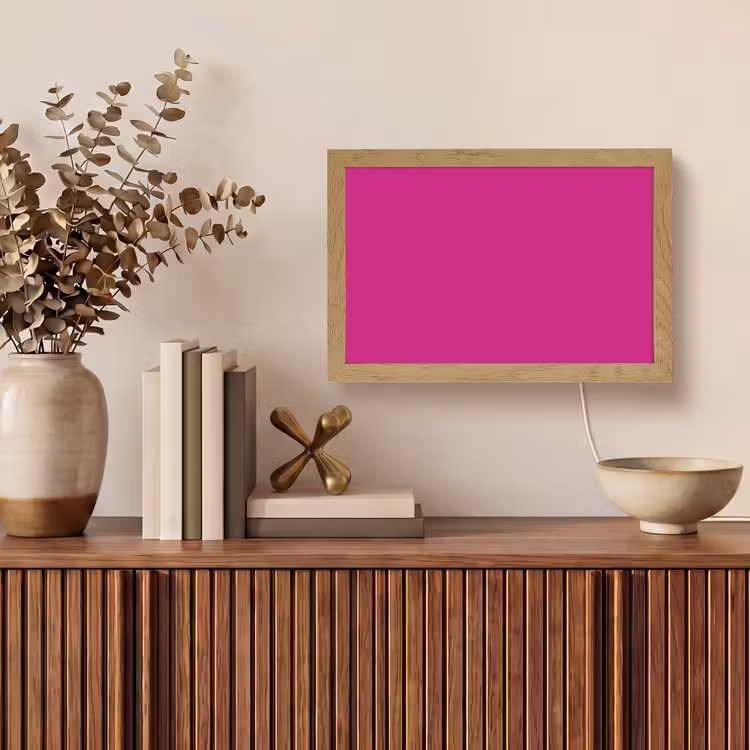 Velvet - Magenta - Roze Light Box met kabel (Tafellamp) klein 924 -sfeer2
