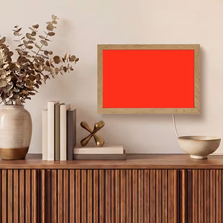 Vibrant - Vermilion - Rood Light Box met kabel (Tafellamp) klein 924 -sfeer2