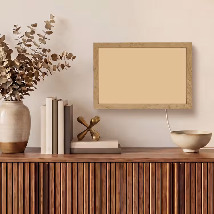Warm - Sand - Nude Light Box met kabel (Tafellamp) klein 924 -sfeer2