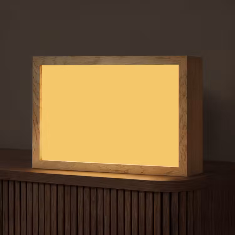 Warm - Sand - Terracotta Light Box met kabel (Tafellamp) klein 924 -z3d_website