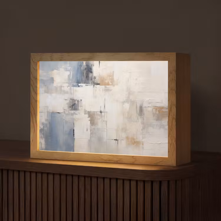 Aquarel - Abstract - Kunst Light Box met kabel (Tafellamp) klein -z3d_website