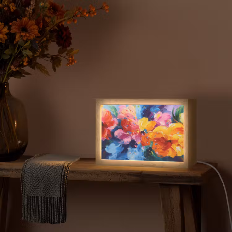 Golvend - Energie - warm Light Box met kabel (Tafellamp) klein -sfeer4
