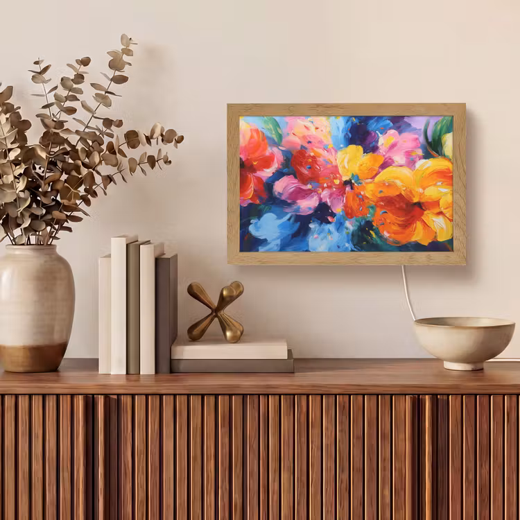 Golvend - Energie - warm Light Box met kabel (Tafellamp) klein -sfeer2