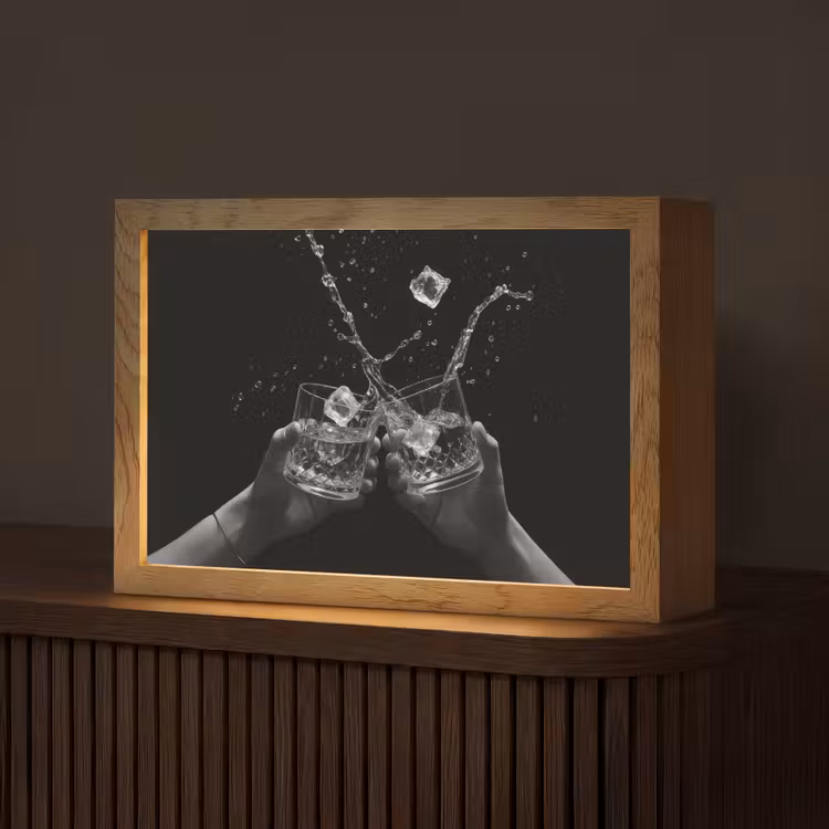 Whiskyglazen - Ijs - Spetters - Zwart Light Box met kabel (Tafellamp) klein -z3d_website