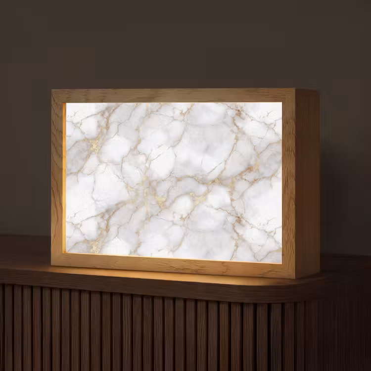 Wit - Goud - Marmer - Grijs Light Box met kabel (Tafellamp) klein 924 -z3d_website