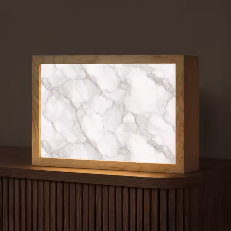 Wit - Marmer - Bruin Light Box met kabel (Tafellamp) klein 924 -z3d_website