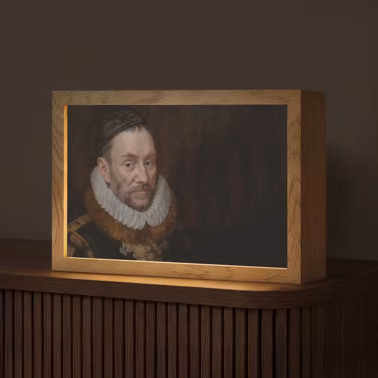 Willem van Oranje - Schilderij - Oude meesters - Kunst Light Box met kabel (Tafellamp) klein -z3d_website