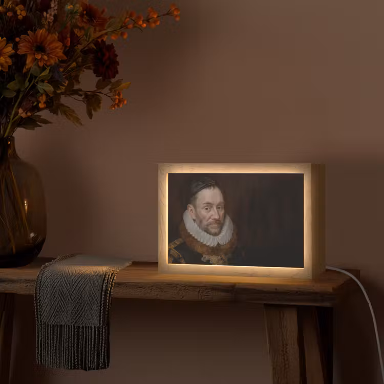 Willem van Oranje - Schilderij - Oude meesters - Kunst Light Box met kabel (Tafellamp) klein -sfeer4