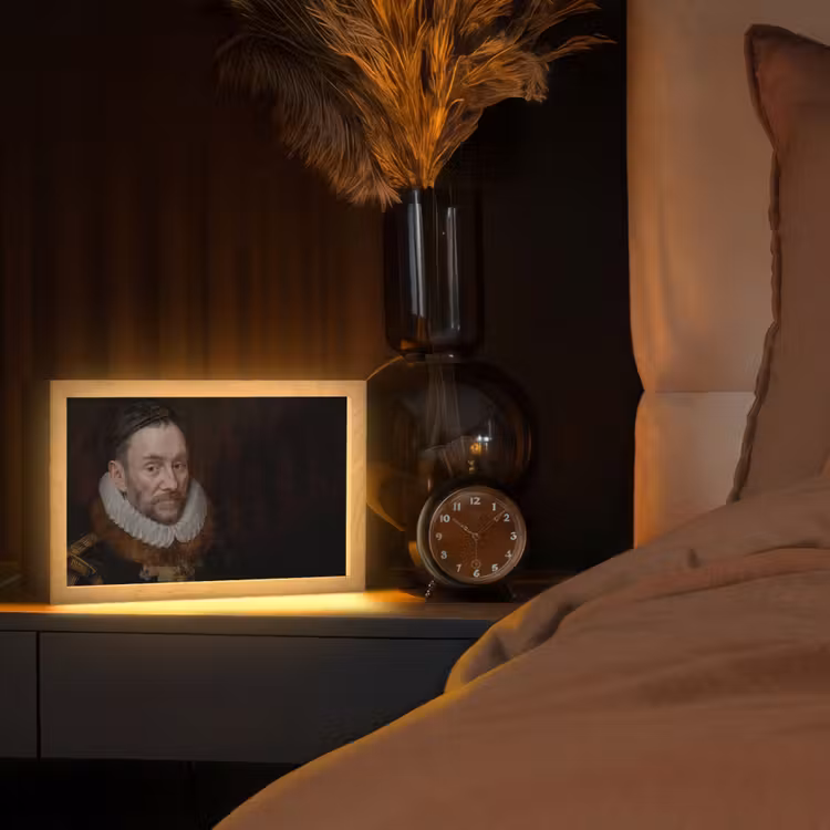 Willem van Oranje - Schilderij - Oude meesters - Kunst Light Box met kabel (Tafellamp) klein -sfeer1