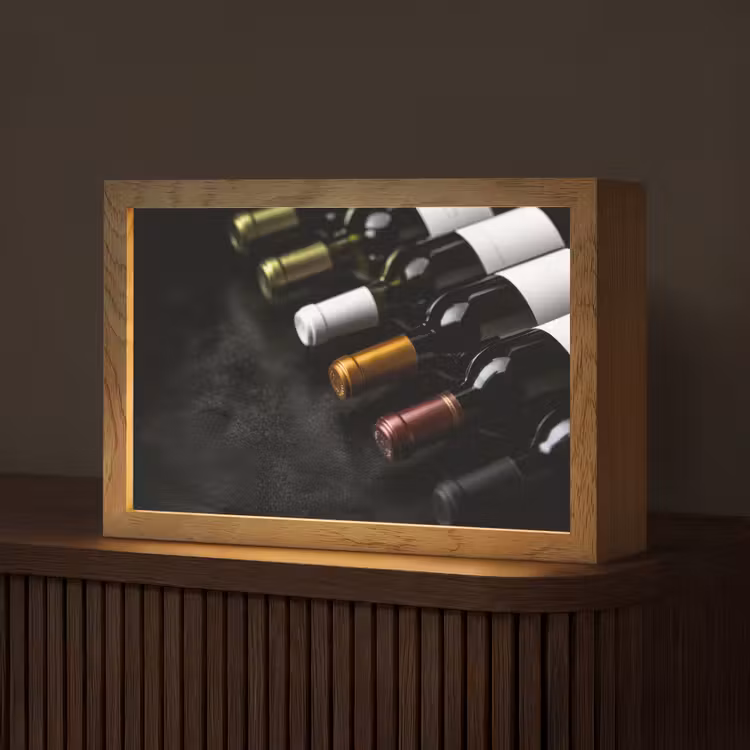Wijn - Flessen - Variatie - Smaken Light Box met kabel (Tafellamp) klein -z3d_website