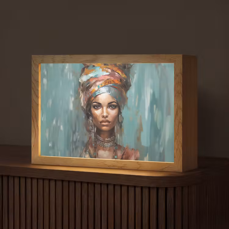 Vrouw - Kunst - Sieraden - Portret Light Box met kabel (Tafellamp) klein -z3d_website