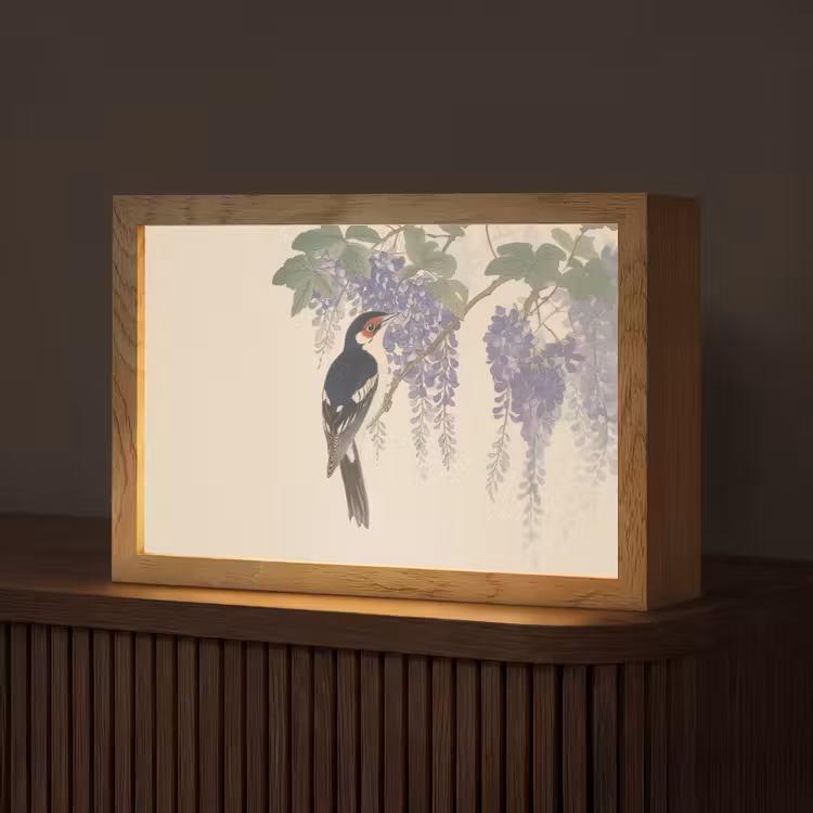 Specht - Bloemen - Paars Light Box met kabel (Tafellamp) klein -z3d_website