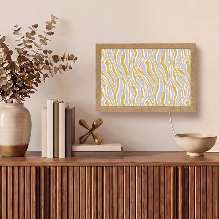Zebra - Modern - Meerkleurig Light Box met kabel (Tafellamp) klein 924 -sfeer2