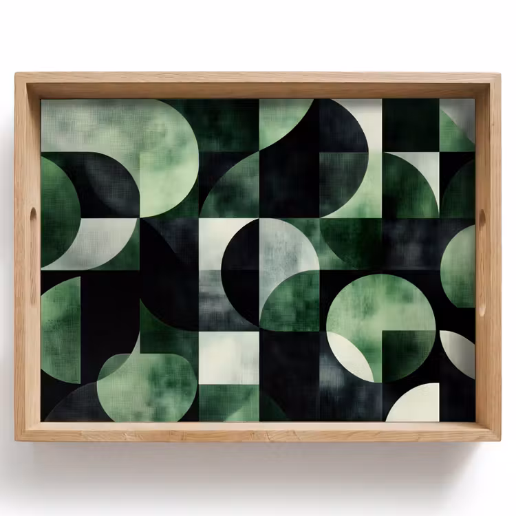Abstract - Groen - Vormen Dienblad Rechthoek middel -z3d_shopping