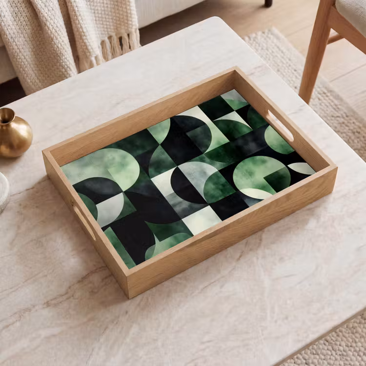 Abstract - Groen - Vormen Dienblad Rechthoek middel -sfeer1