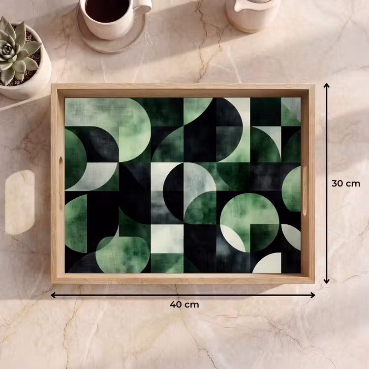 Abstract - Groen - Vormen Dienblad Rechthoek middel -USP_Formaat