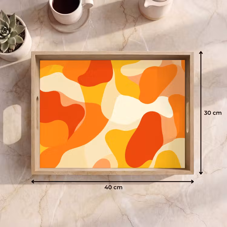 Abstract - Vormen - Oranje Dienblad Rechthoek middel -USP_Formaat