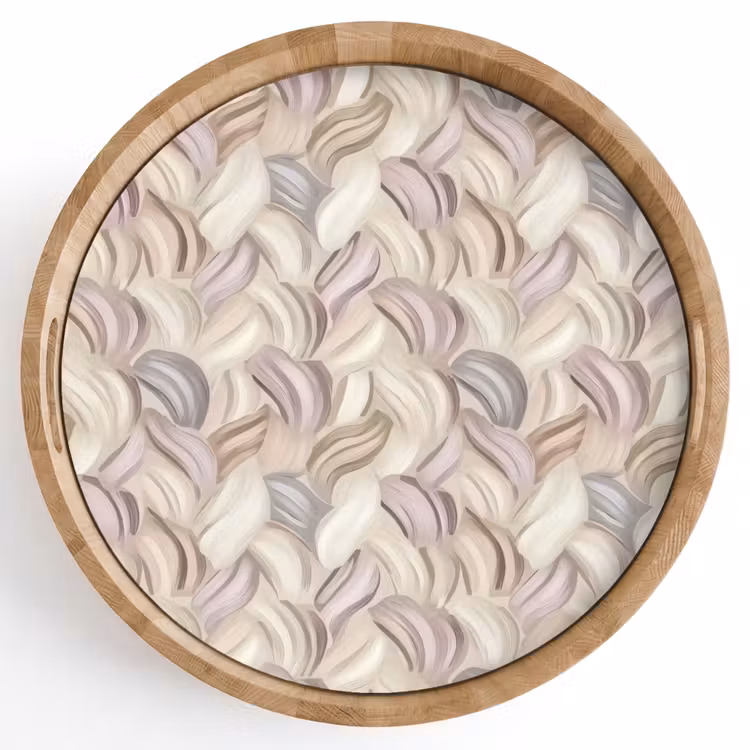 Abstract - Golvend - Pastel Dienblad Rond middel 914 -z3d_shopping
