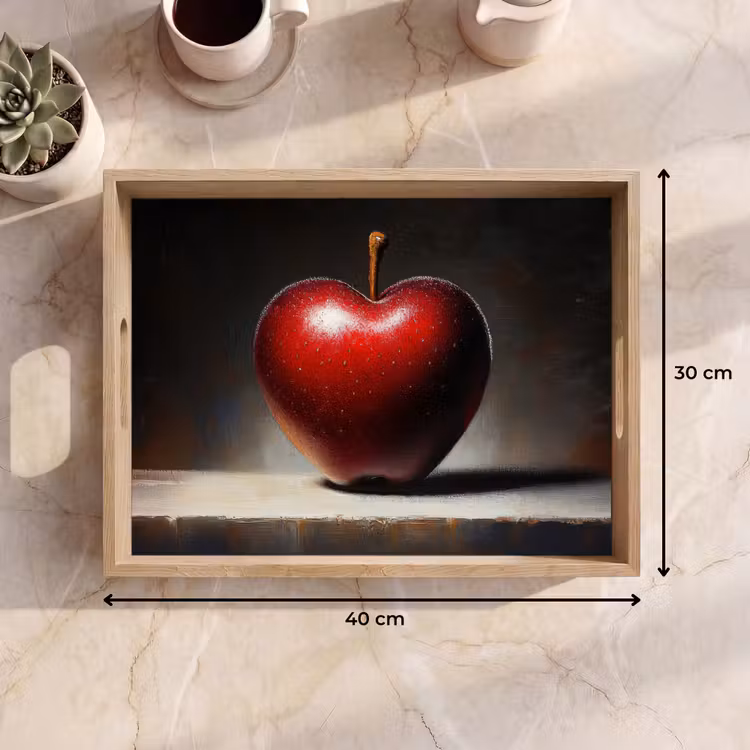 Apple - Hart - Rood Dienblad Rechthoek middel -USP_Formaat