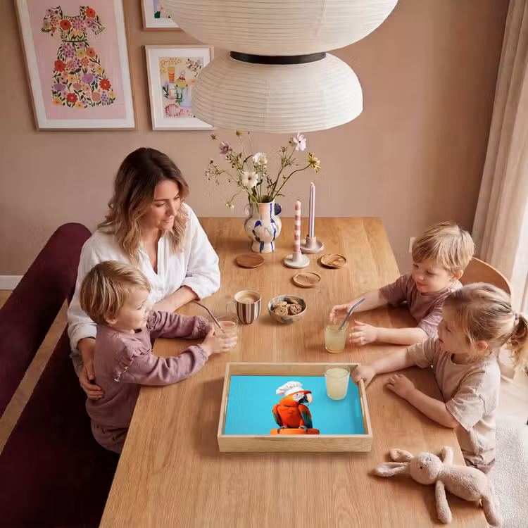Ara - Koksmuts - Sokkel - Grappig Dienblad Rechthoek middel -sfeer4
