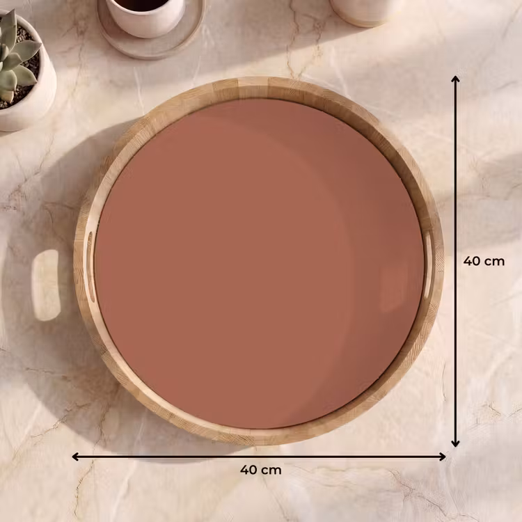 Baked - Earth - Oranje Dienblad Rond middel 914 -USP_Formaat