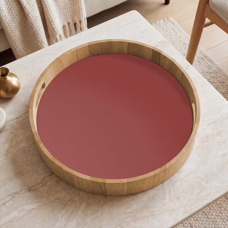 Barn - Antique - Rood Dienblad Rond middel 914 -sfeer1