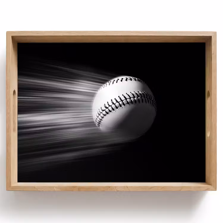 Honkbal - Wit - Vliegt Dienblad Rechthoek middel -z3d_shopping