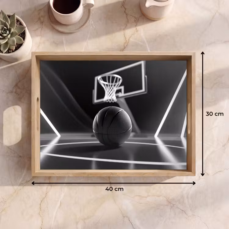 Basketbal - Basketbalveld - Lichtlijnen Dienblad Rechthoek middel -USP_Formaat