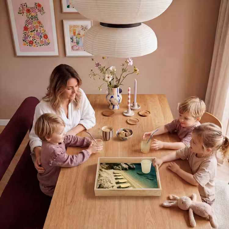 Strandbedden - Zee - Stenen - Baai Dienblad Rechthoek middel -sfeer4